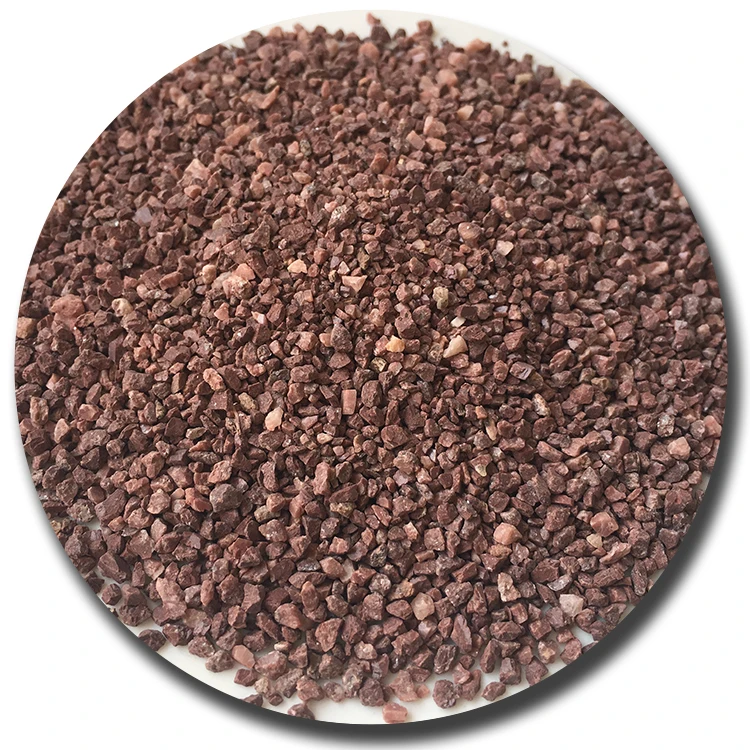 Natural color red granite sand for building wall coating
