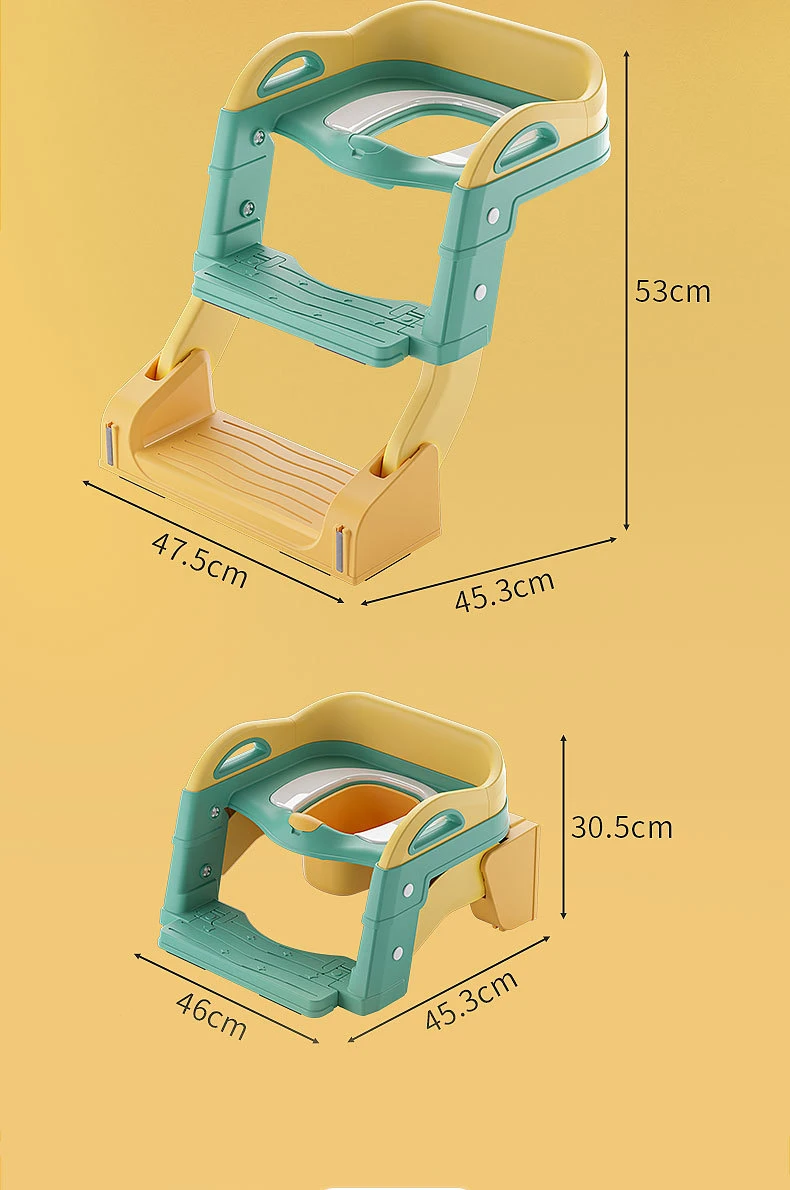 Travel Children Baby Potty Training Chair Seat With Step Stool Ladder Toilet Seats Training Kids Indoor Wc Trainer Foldable 2022