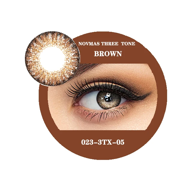 Wholesale 14.2MM Yearly natural cosmetic contact lenses colored contact lenses green