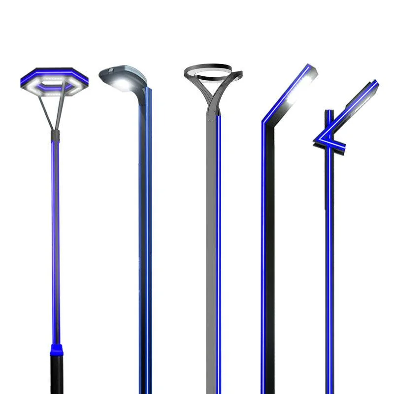 Outdoor modern nordic vintage 2.5m 3m 4m 5m decorative aluminum street garden led lamp post lights