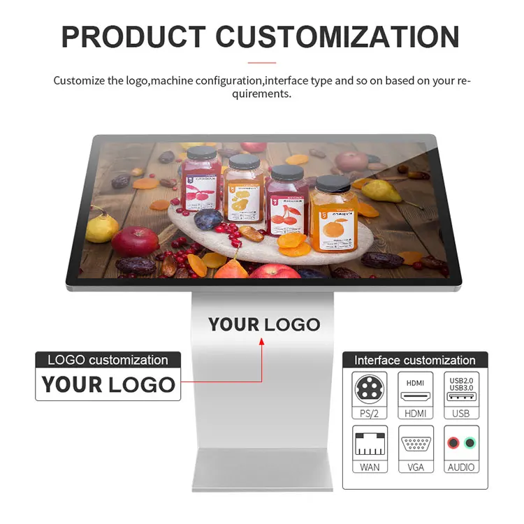 Remote control touch screen interactive information kiosk price shopping mall horizontal all-in-one query machine