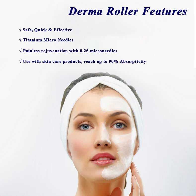  Покупайте высококачественный Титан для бороды 4 в 1 3 мм микро-вышивка Dermaroller Derma Roller