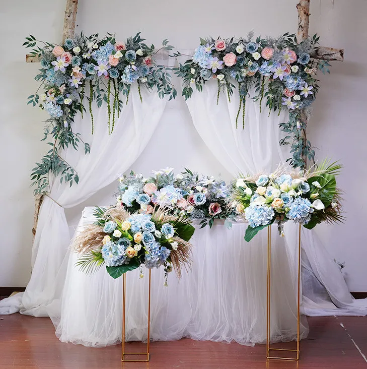 Artificial Flower Arch Foam White Wedding Veil Silk Rose Artificial Flowers For Wedding Decoration