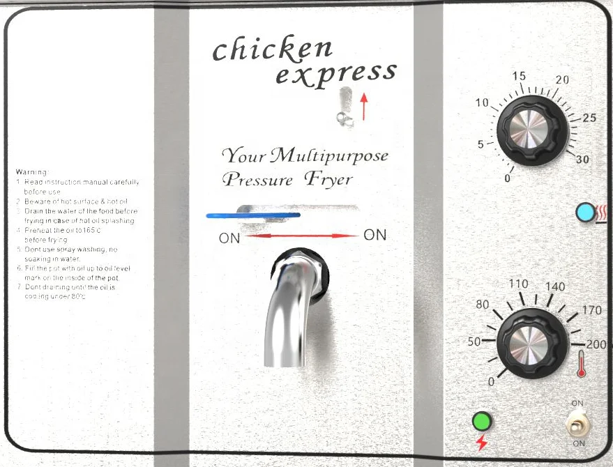 Commercial Electric Table Top Chicken Pressure Fryer Chicken Express Pressure Fryer MDXZ-16