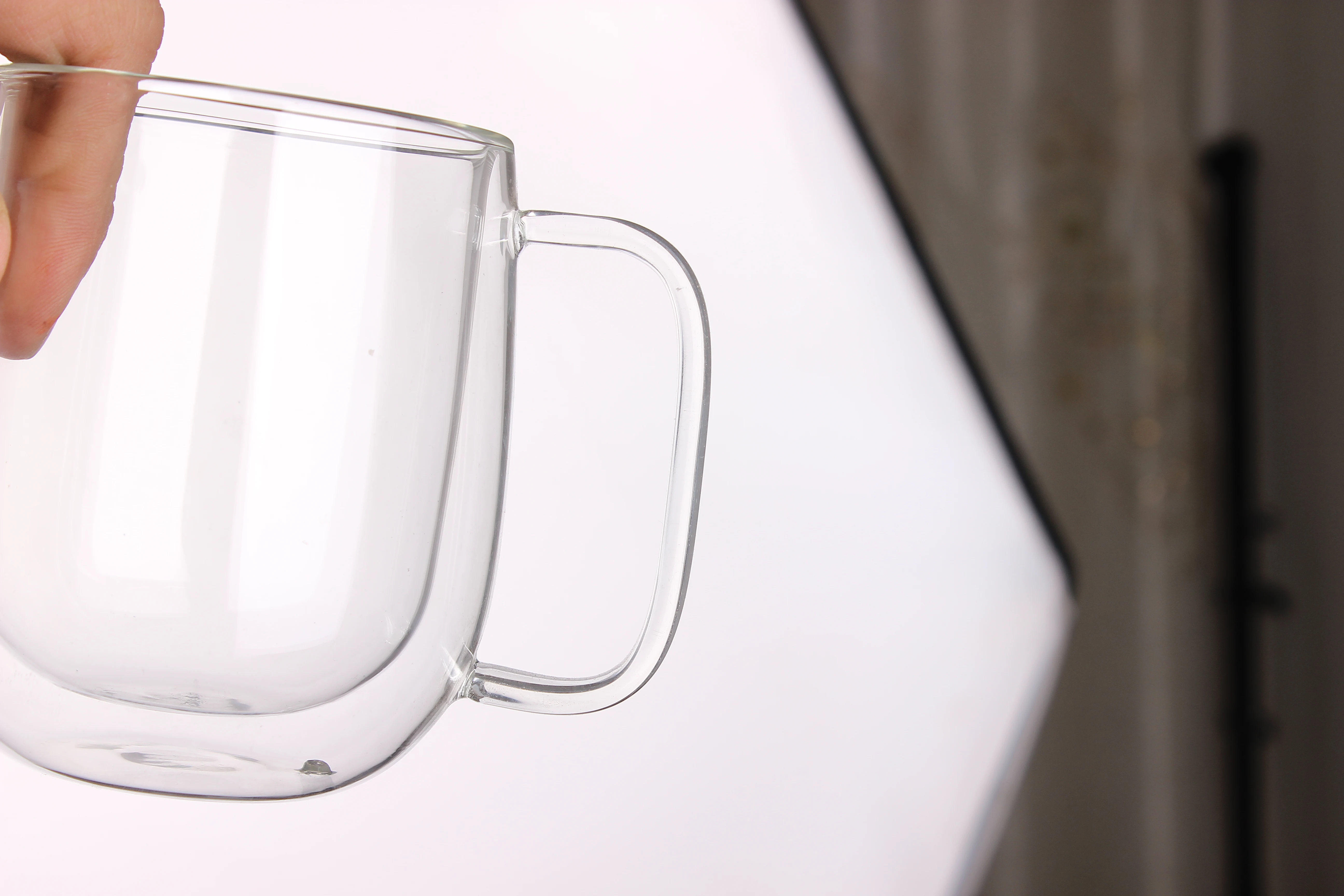 high borosilicate clear glass tea mugs coffee mugs