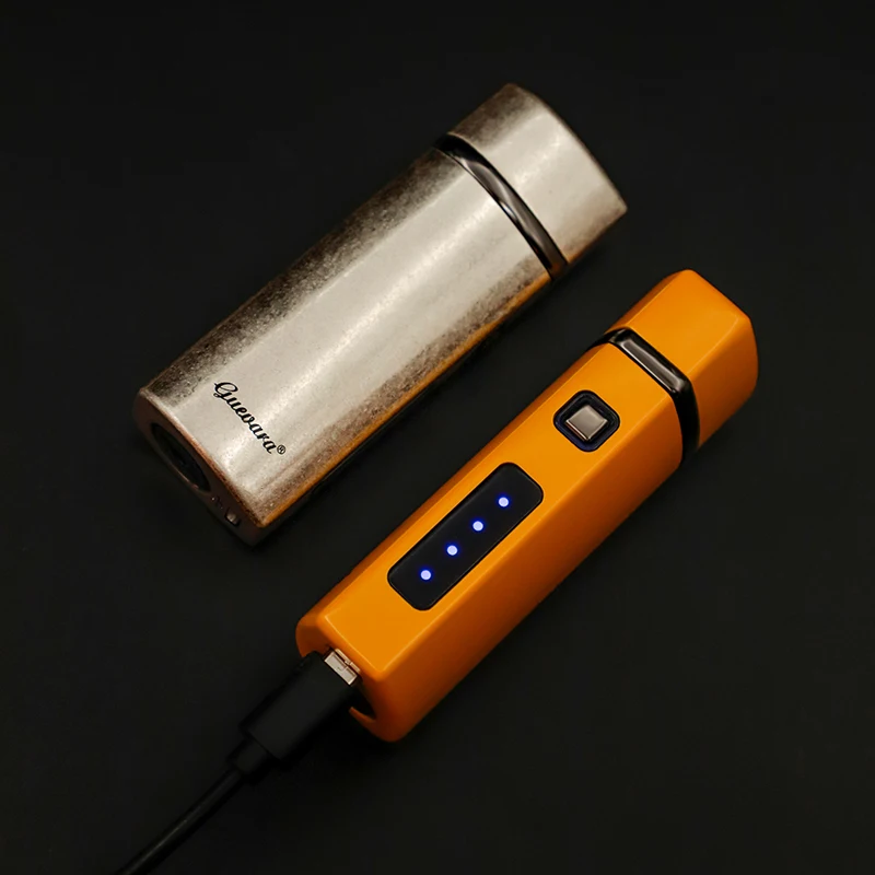 New Cigar 2 pcs Sets Adjustable Usb Gas Jet Flame Torch Utility Lighter and Double Blade Cigar Cutter