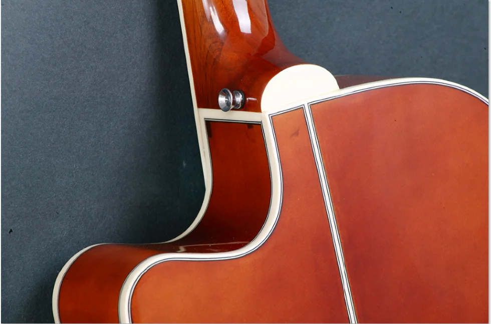 40 inch acoustic guitar cheap slim body  high gloss acoustic guitar with pickup