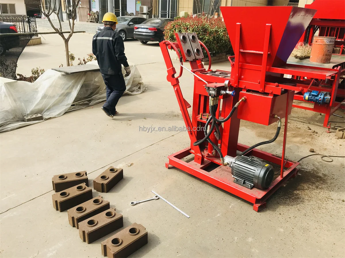 HBY2-15 equipment for small business at home Eco Brava small manual interlocking brick machine be famous in Africa