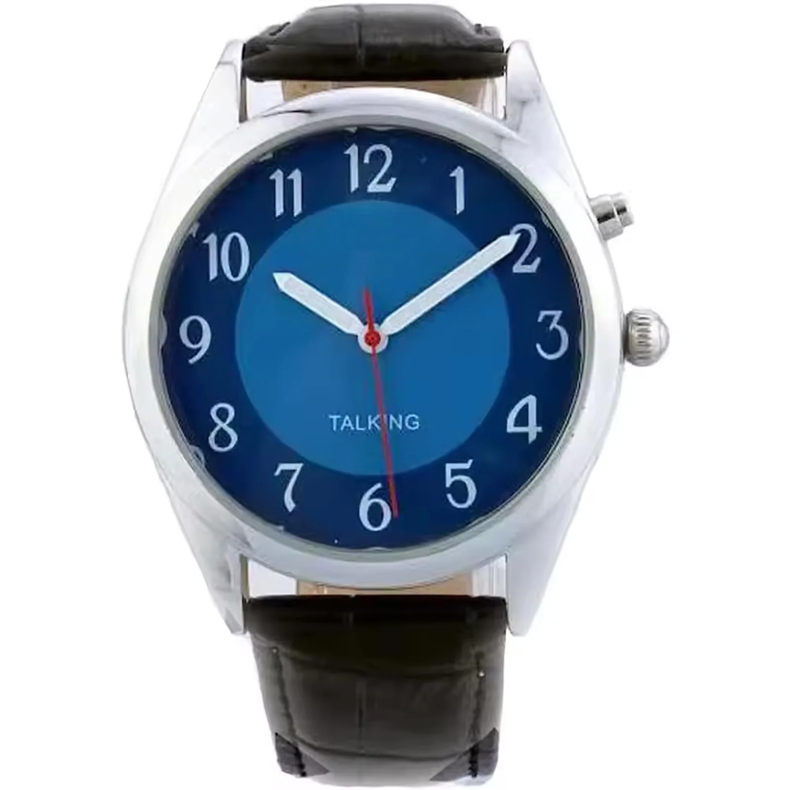 Talking Wrist Watch with Alarm Analog Hands and Digital English Talking Watch For Blind Person Visually Impaired or the Elderly