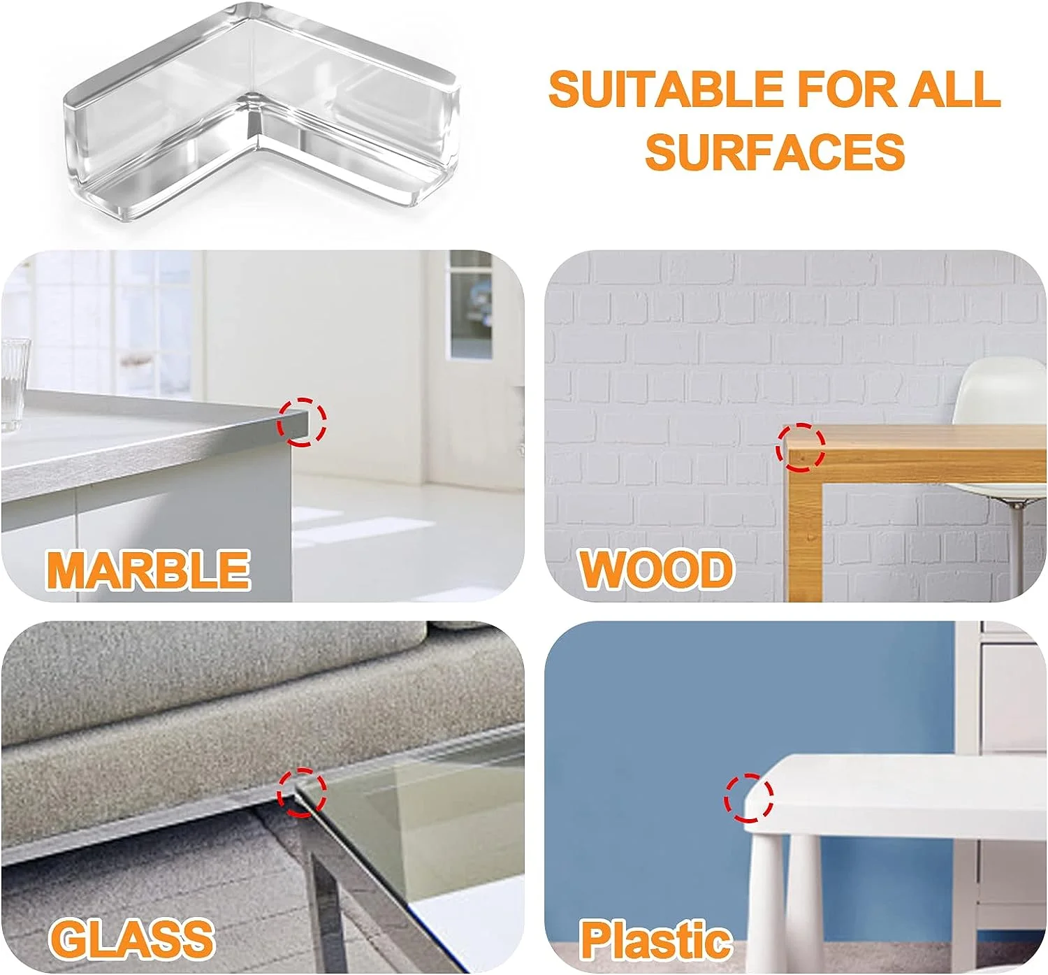 Transparent Adhesive Silicone PVC Baby Furniture Protective Cover Edge Table Corner Protector
