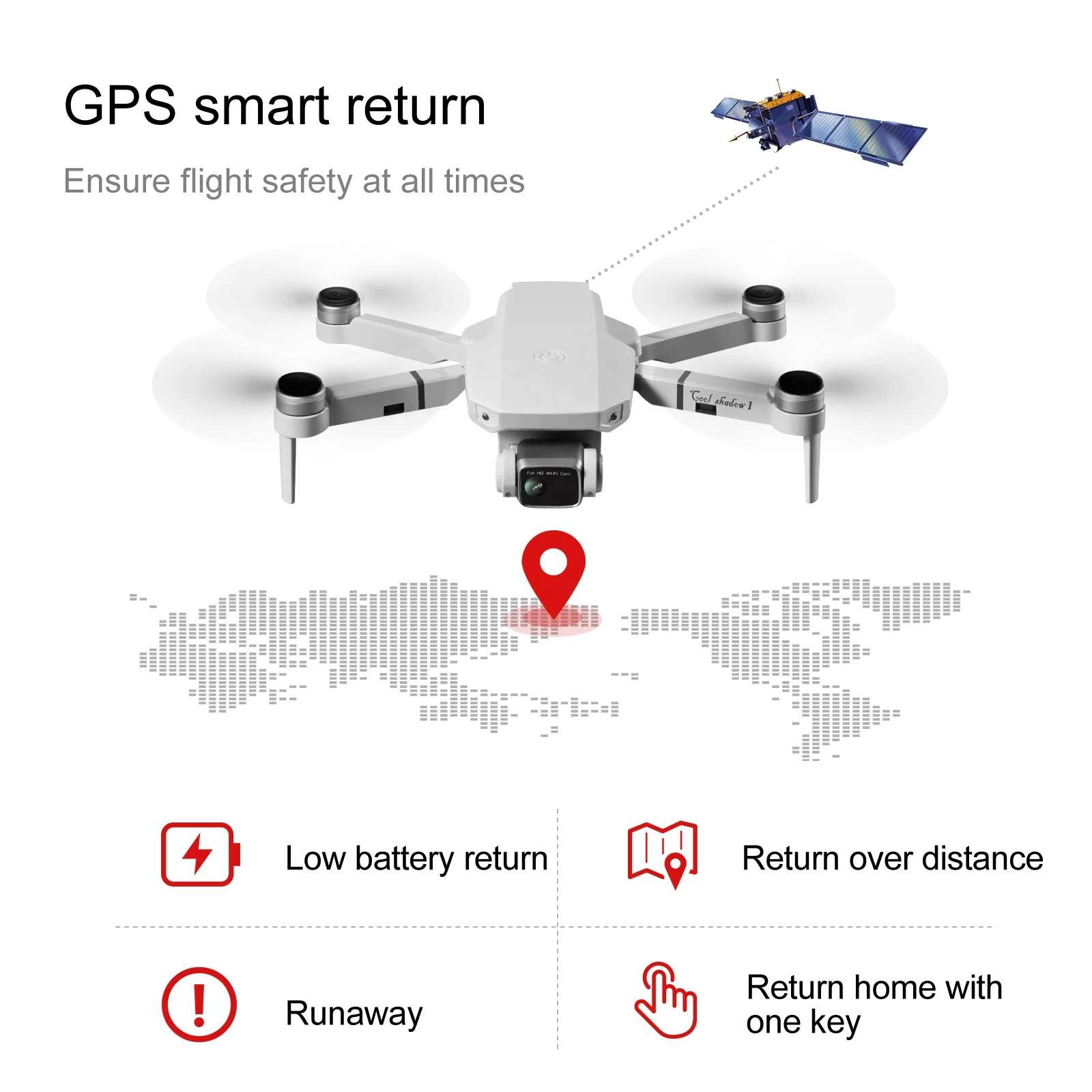 Трендовая технология GPS Дрон S107 с 4K DH профессиональная широкоугольная камера 1080P Wifi Fpv двойная камера dvr GPS Беспроводные дроны