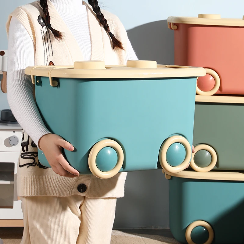  2021New Product Eco-Friend скамейка тележка Штабелируемая детская форма автомобиля детские пластиковые бункеры игрушка организовать хранения Ящики коробка с