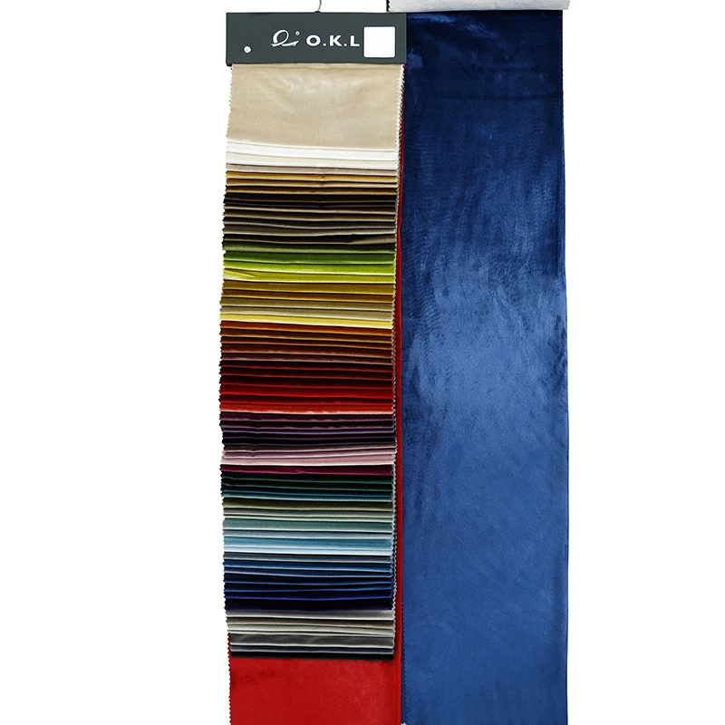 OKL31118 ItalianTextile for Sofa Cover Upholstery Wholesale Furniture Turkish Fabric Luxury Tricot Velvet Fabric Plain Frees