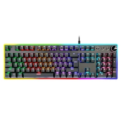 New Wired USB Gaming Mechanical Keyboard YH908 ABS Plastic / Aluminum Alloy Cover Material 104 Keys with 19 kinds of led light
