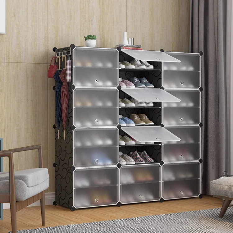 Portable Living Room Furniture Creative Shoe Organizers Plastic Boots Shoes Rack