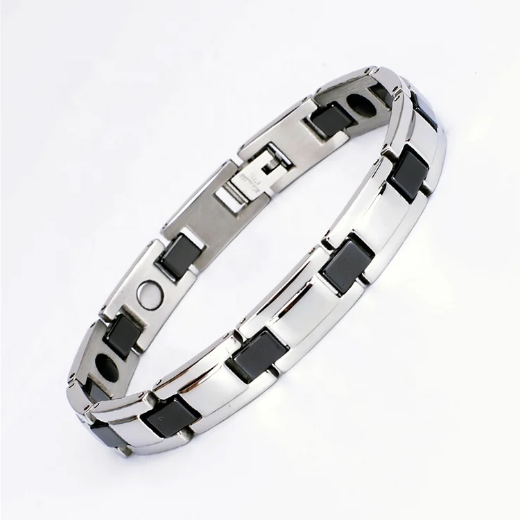 Healthcare Magnetic Bracelet Male Stainless Steel Wrist Band Magnetic Bracelet Men Hand Chain Energy Germanium Bracelets for Men