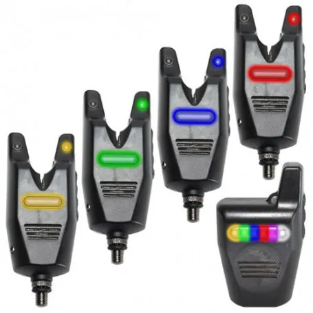 Carptour VX Central 4 Bite Indicator Compact and Reliable Pack of Bite Alarms for Fishing