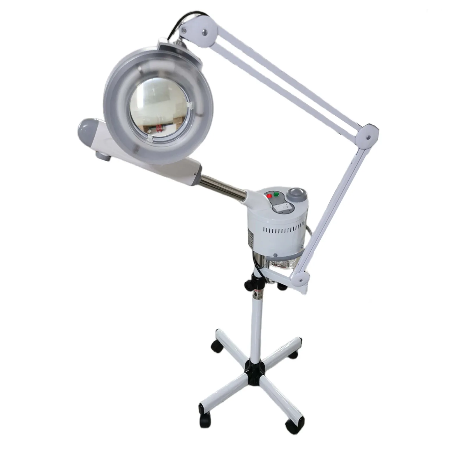 2 in 1 Standing Multifunctional Beauty Machine Ozone Hot Steamer Magnifying Lamp for