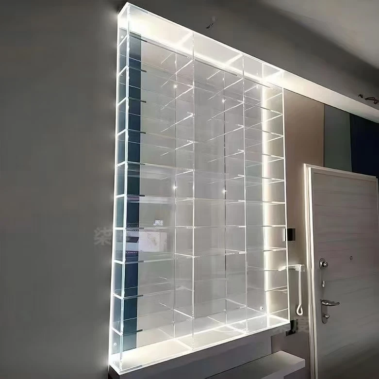 Customized acrylic rack storage box shoe box collection box show room personalized home decorates design showcase