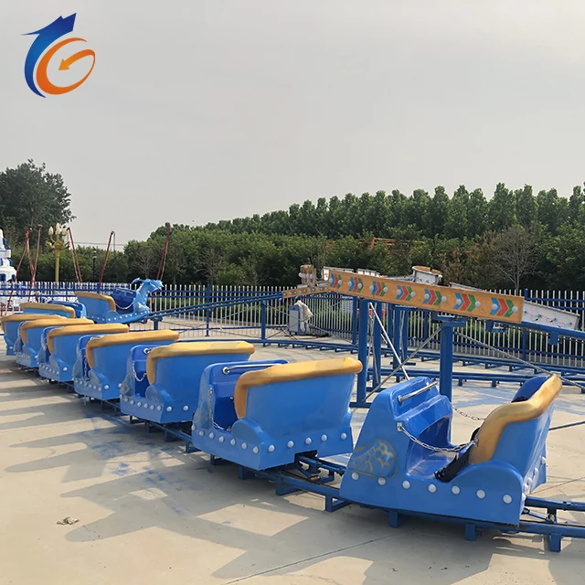 Theme Park Equipment Amusement Rides Backyard Attraction Kids Slide Dragon Train Ride Mini Roller Coaster