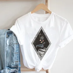 Women Printing Clothing Wine Lady Short Sleeve Casual 90s Cartoon Fashion Clothes Print Tee Top Tshirt Female Graphic T-shirt