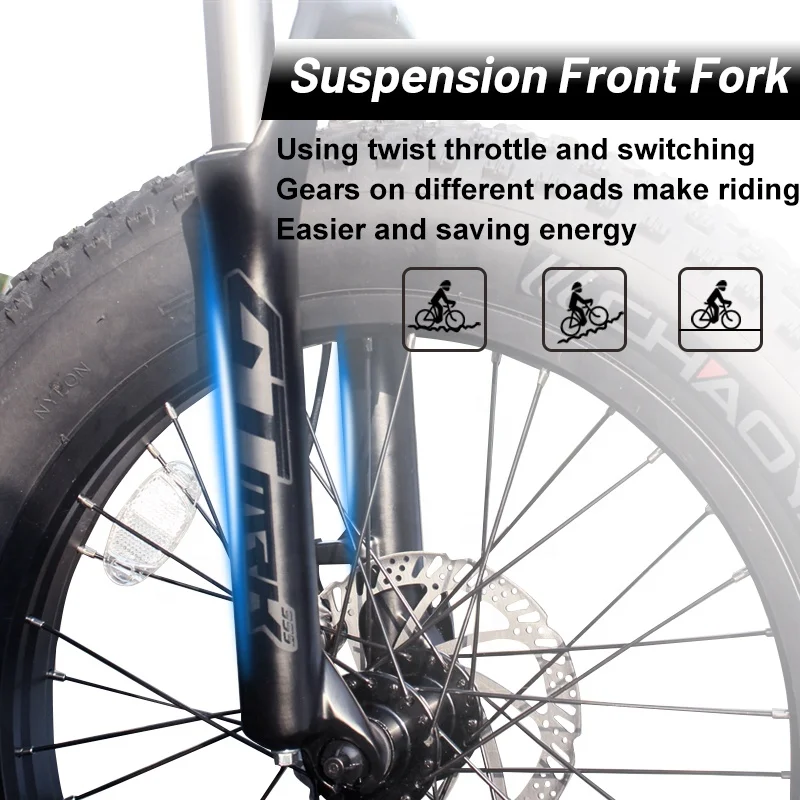 New Two Battery Folding 130KM Long Range 48V 25Ah 20 Inch Best Fat Tire  High quality Chinese factory Import sport Electric Bike
