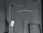 Shower System Square Handheld ShowerWall Mounted Shower Faucet Set Included Valve and Trim Kit