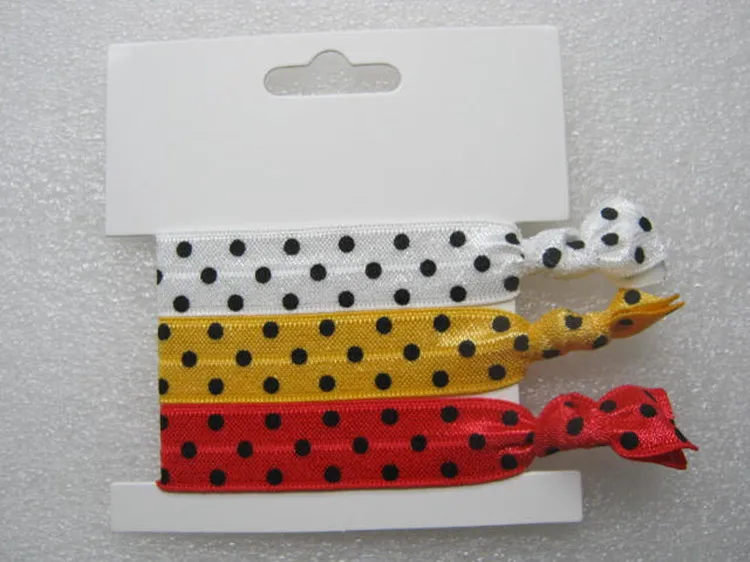 Custom Print Logo Elastic Hair Ties Satin Creaseless Knotted Hair Tie for kids