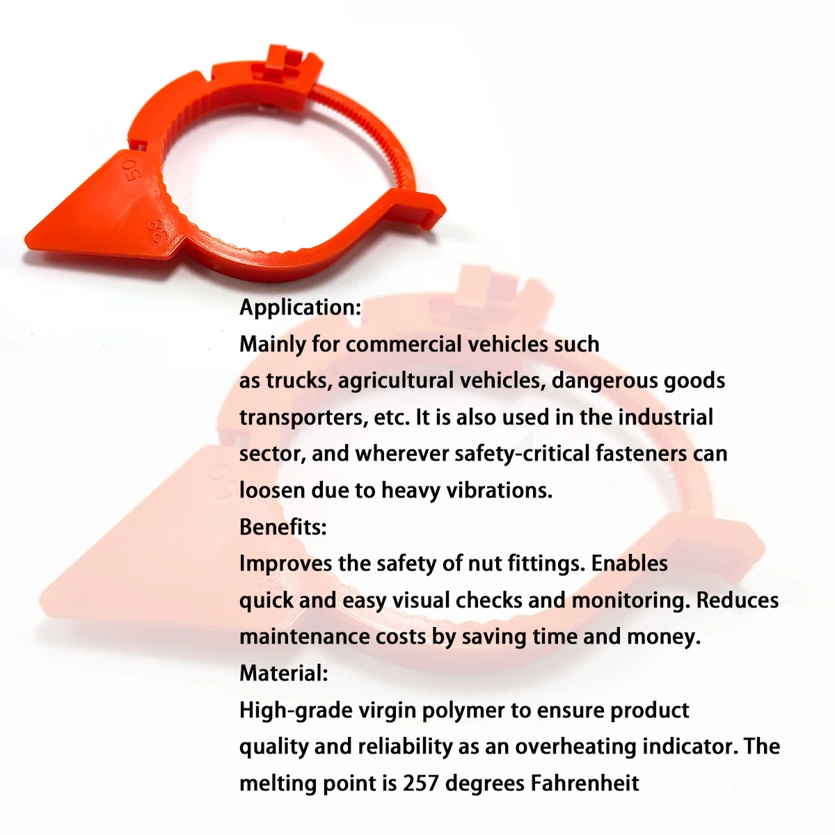 Truck Trailer Bus 24mm to 30mm Fluorescent Yellow Green Orange Adjustable Wheel Nut Anti-Loose Indicator Wheel Nut Indicator