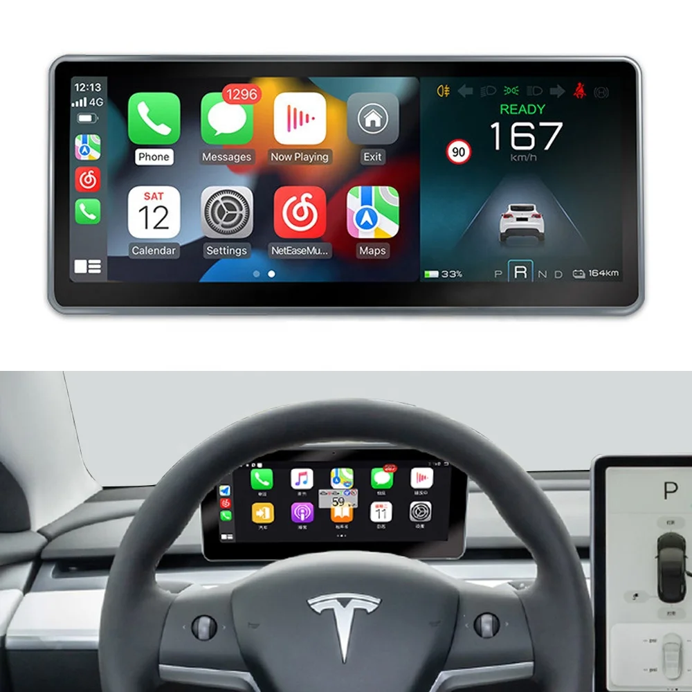 Аксессуары Tesla model y tesla 3/y беспроводной проектор carplay GPS Hud Android автомобильный HUD