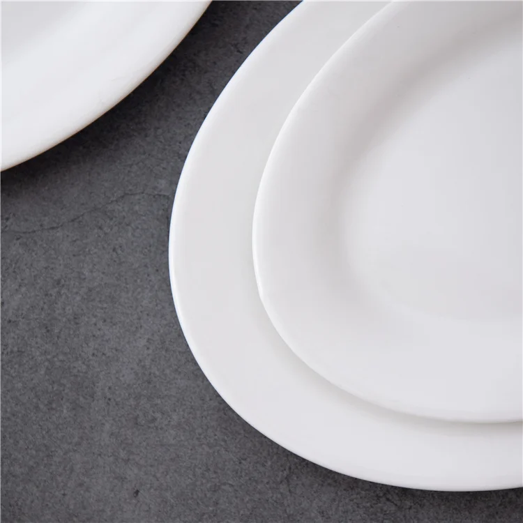 Good quality porcelain oval fish plate serving plate with different size for restaurant