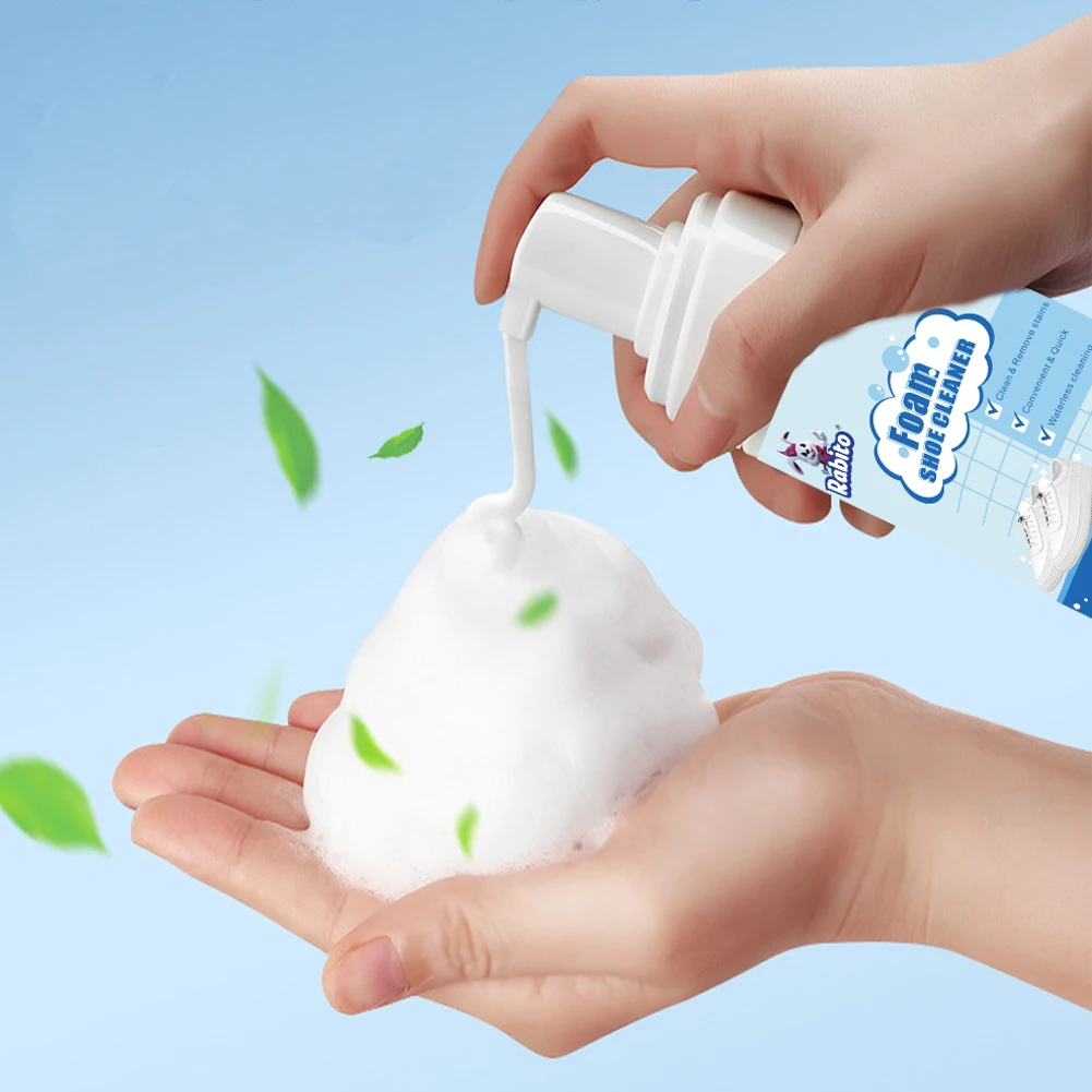 Manufacturer Wholesale Price Sneaker Leather Care Cleaner Sport Shoes Whitening Agent Spray Foam White Shoes Cleaner