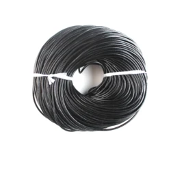 Factory Manufacture Three Colors Genuine Leather Cord 3mm Round Necklace Cord For Jewelry