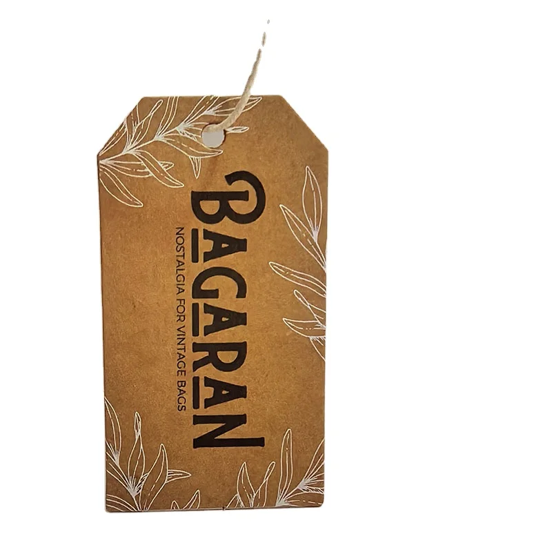 clothing labels custom Cardboard  Garment Accessories Clothing Paper Tag Hangtags for Clothing FSC Brown paperHang Tag