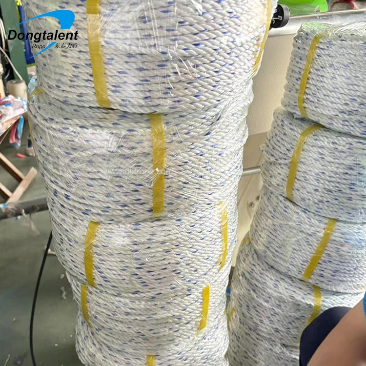 Wholesale high quality low price 3 strand  PP fishing twisted packaging ropes