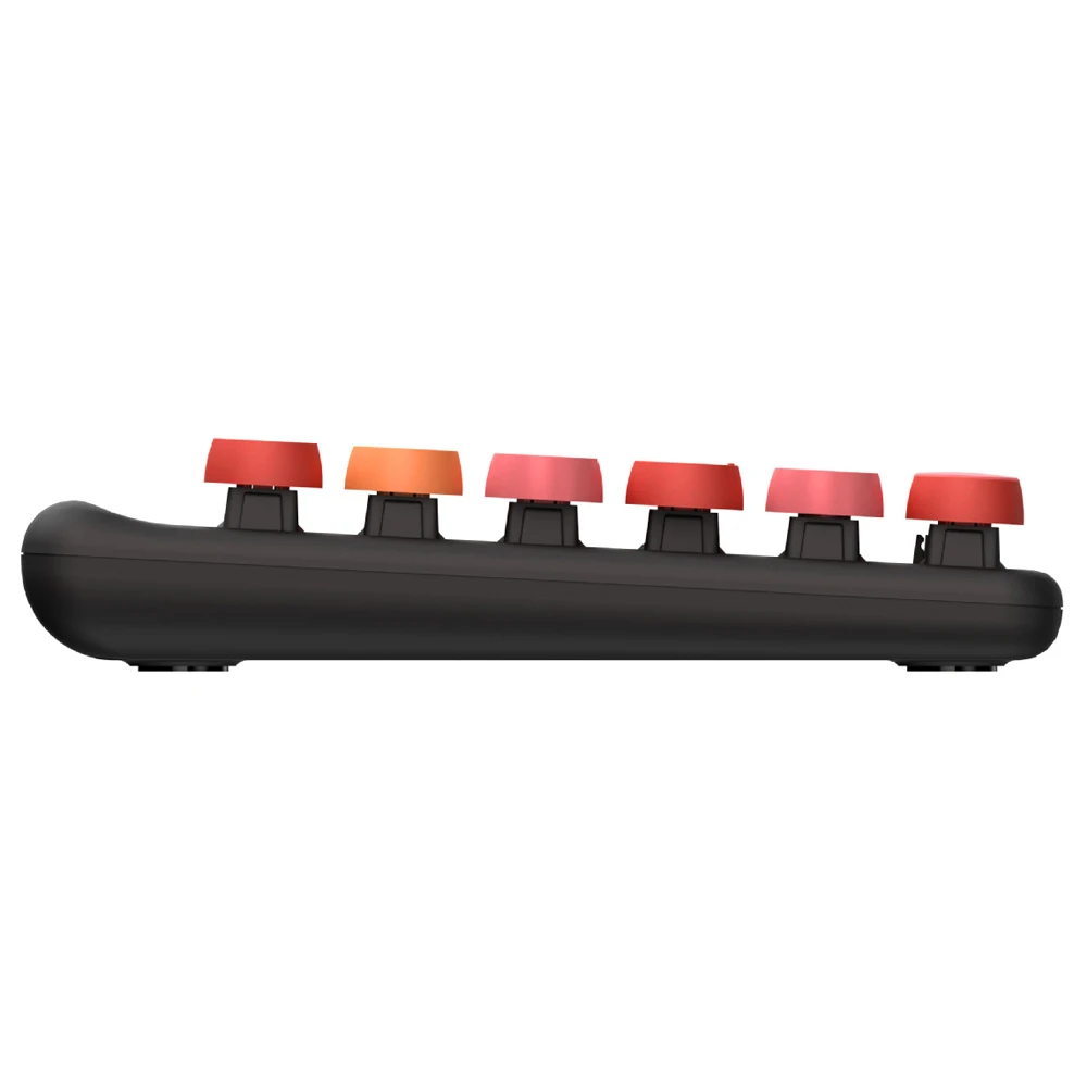 Wireless Keyboard with Cute Retro Round Keycaps Comfortable Ergonomic Typewriter Keyboard Compatible with Android Windows iOS