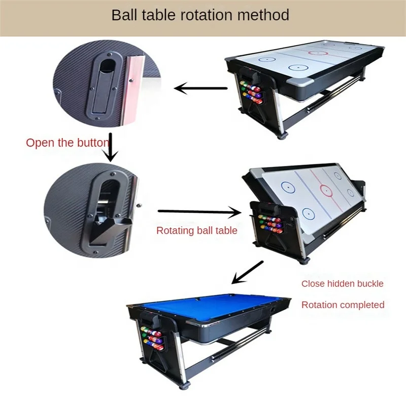 American style multifunctional four in one adult billiards table  ice hockey  tennis table  conference table