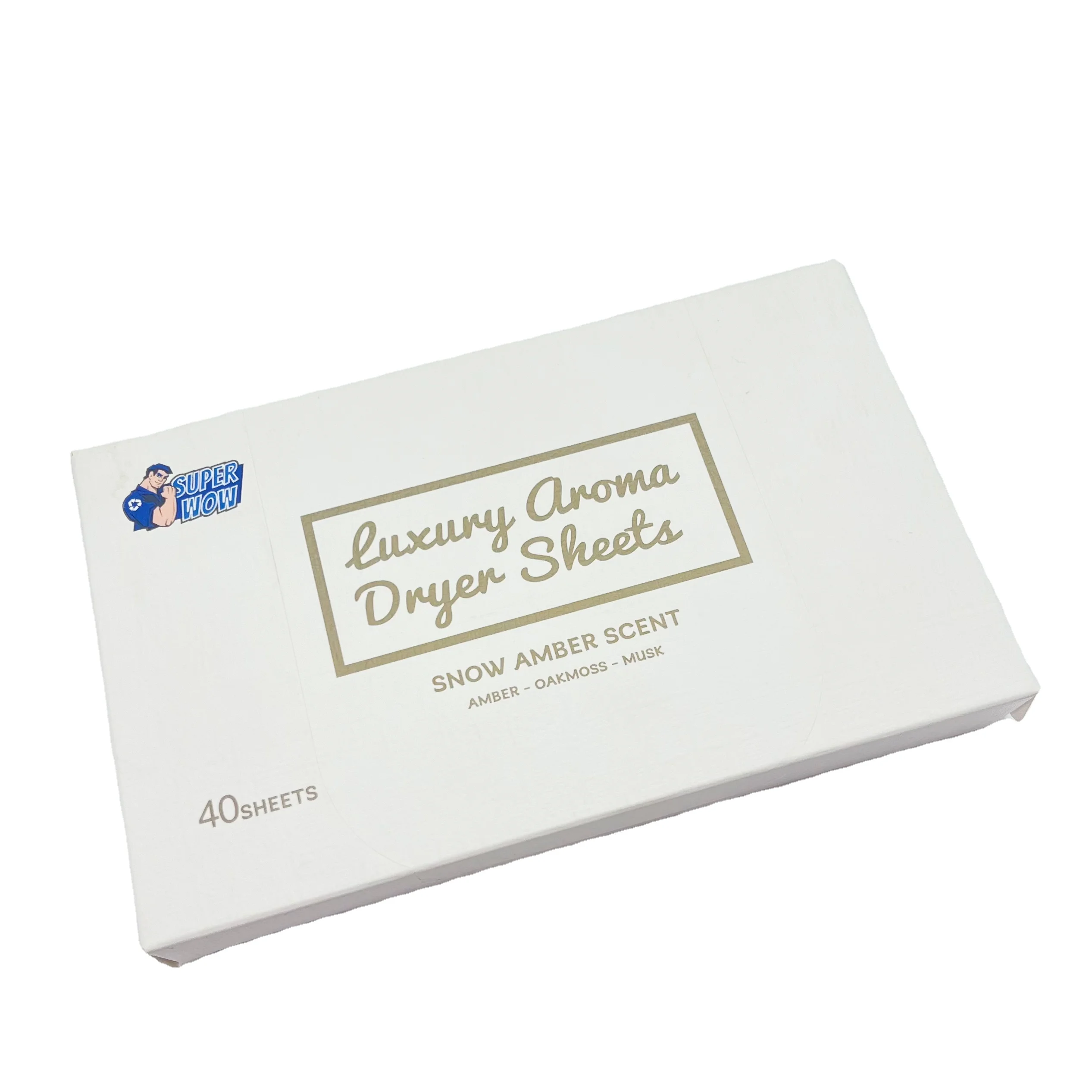 Plant formula laundry fabric softener sheet biodegradable tumble dryer sheet Snow Amber Scent