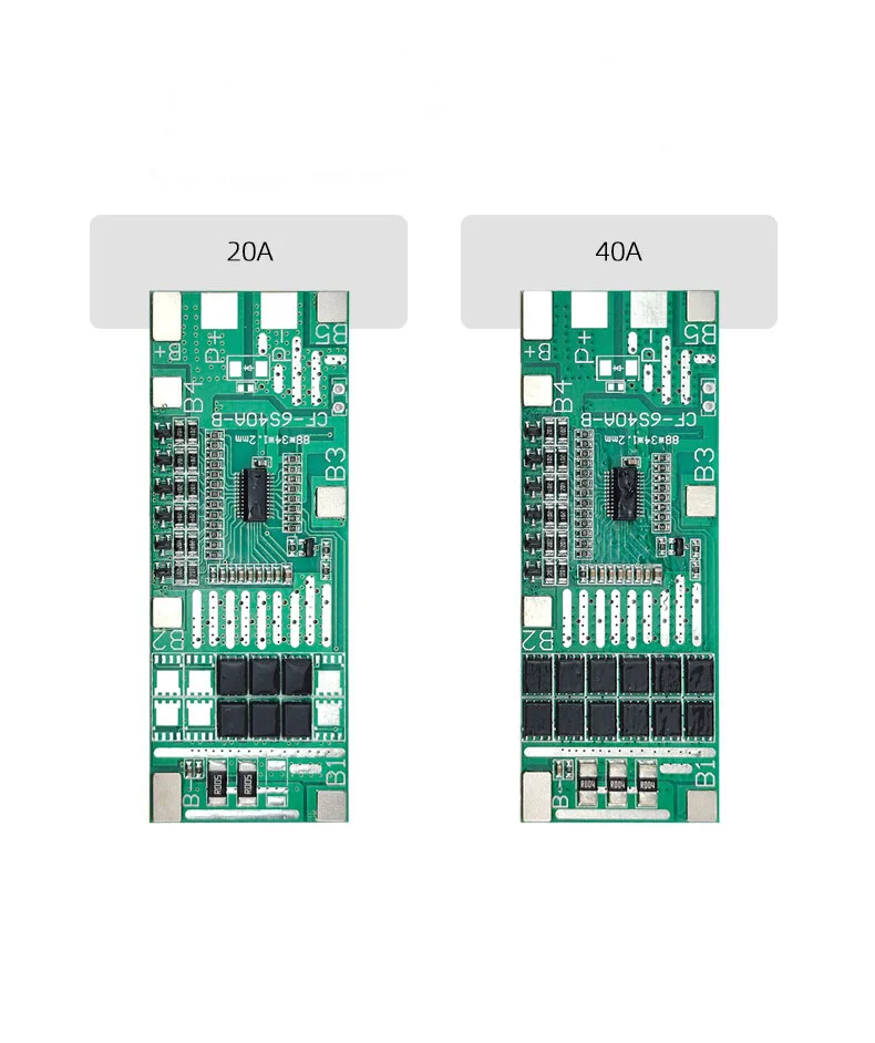 Cheap Small Size 6S 24V 20A 40A Li ion BMS Same Port with Balance Polymer Battery Protection Circuit Board Solar Lighting BMS