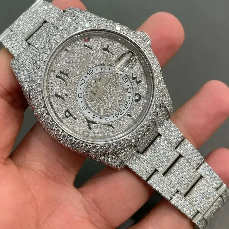 3 Hot Selling Moissanite Watches Super Fully Automatic Mechanical OEM ODM VVS Luxurious Chilled Watch