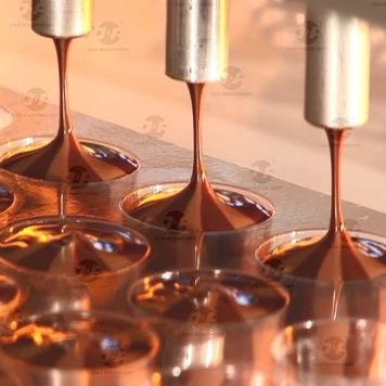 Full Automatic Ball Chocolate One Shot Depositing Production Line with Double Depositor and 14 Layer Cooling Tunnel