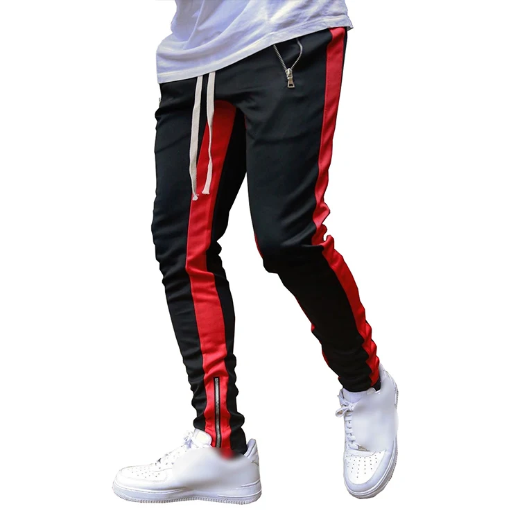 Wholesale Custom 7 Color Striped Sweatpants Joggers Slim Fitness Trousers Men Casual Cargo Long Track Pants