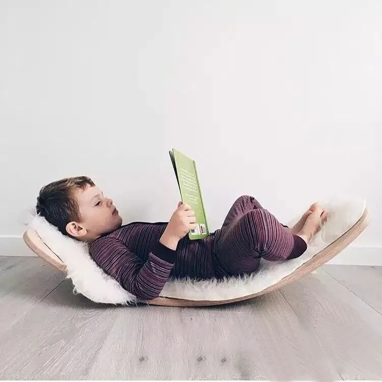 
Best Selling Baby Wood Toy Montessori Wobble Board Baby Balance Boat Toy Wooden Kids For Sale Balance Board 