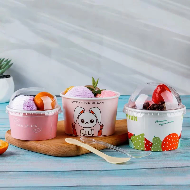 Single Wall Cup for ice Cream paper cup paper Cover with Printing 3oz 4oz 5oz 6oz 7oz 8oz 12oz 16oz 17oz 26oz 32oz 34oz 64oz