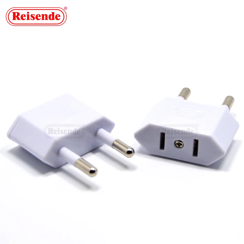 Copper Small Us To European To Us Plug Adaptor Ac Electrical Socket Outlet Euro Plug Adapter