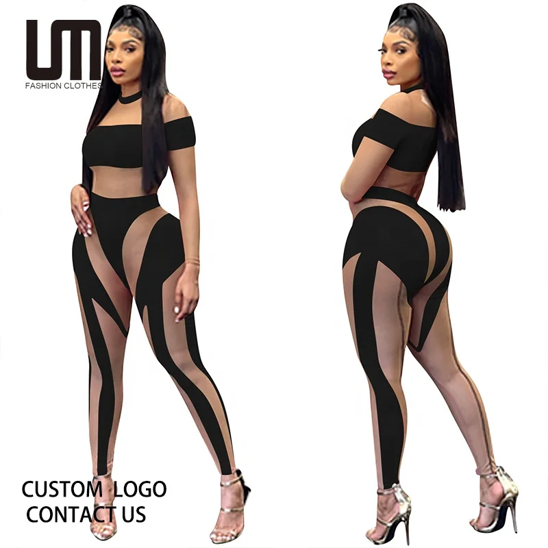 Liu Ming Women Sexy Mesh See Through Long Sleeve Elegant Bodycon Rompers One Piece Jumpsuit