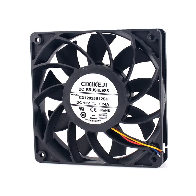12025 booster fan cooling fan DC12V24V high speed wind violence thin section 12*12*3.8cm