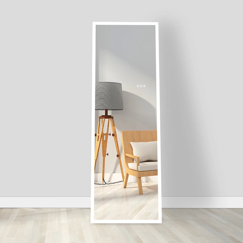 High Quality Factory Price Wall Hanging and stand up Defogger Smart Touch Sensor LED Mirror Full Length Dressing Mirror