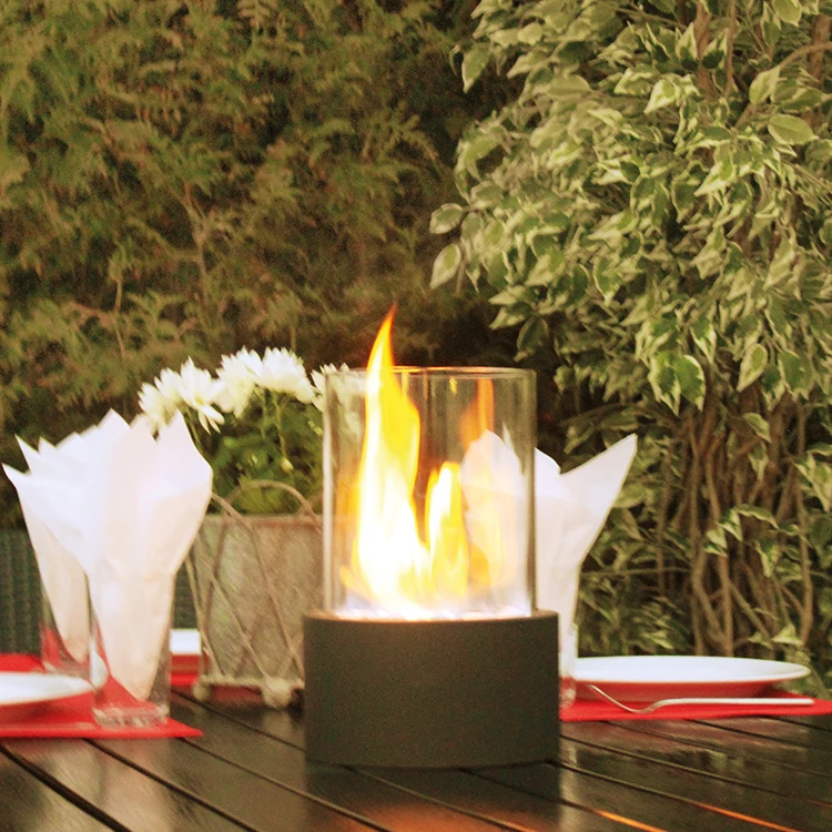 FF424 Esschert Design Bio Ethanol Outdoor Indoor Mini Fire Bowl Table Top Fire Place Smokeless Tabletop Glass Fireplace