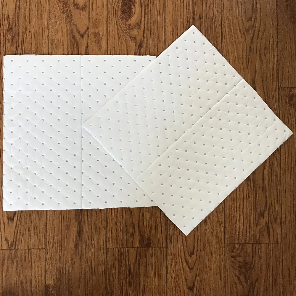 100%Environmental Hazchem Particulate  Polyester Nonwoven Spunbond  Fabric Polypropylene Oil Absorbent Pads